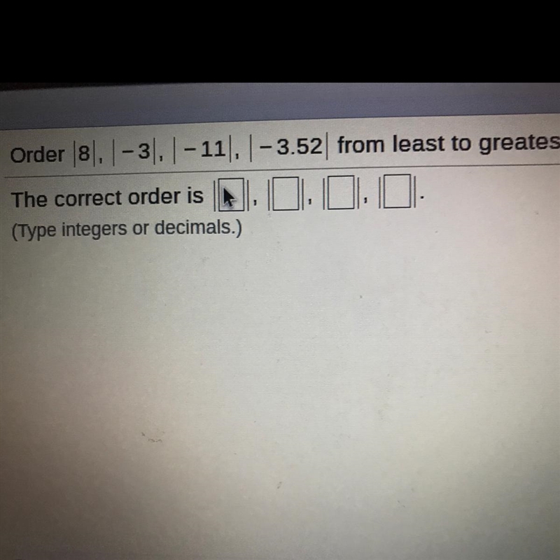 Order from least to greatest-example-1