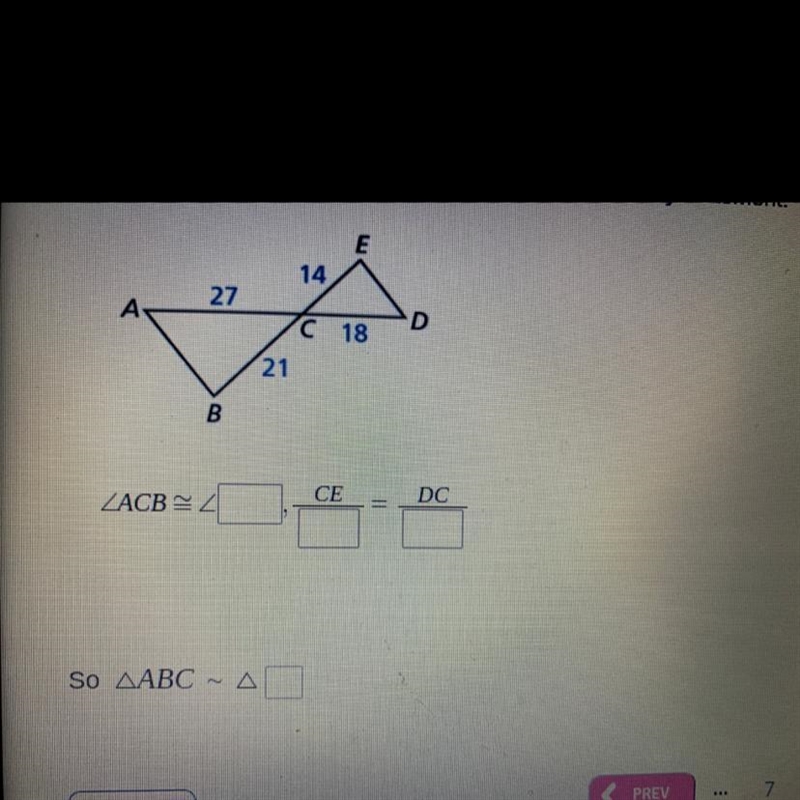 Show that the triangles are similar-example-1