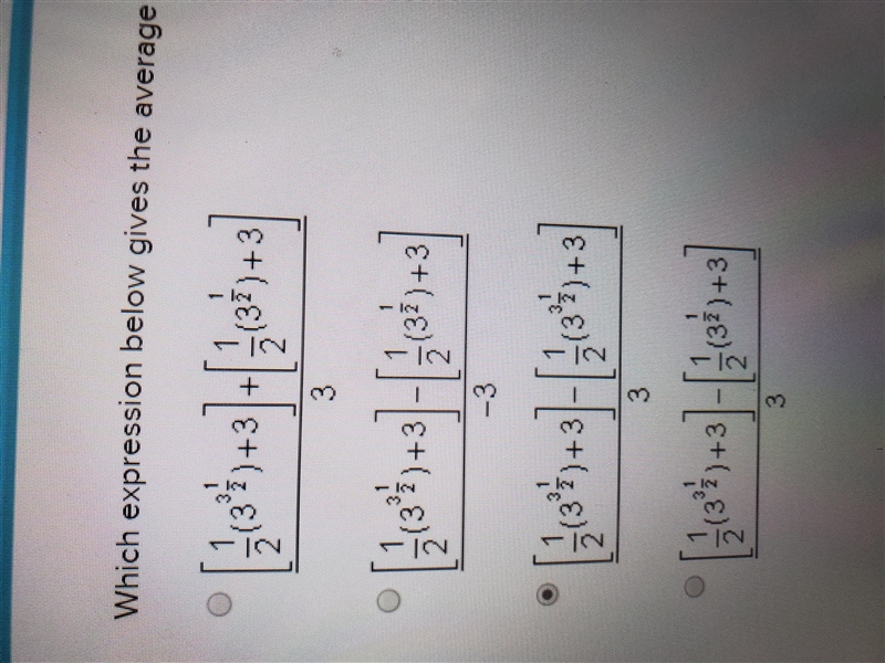 Which expression both gives the average rate of change of the function h(x)-example-1