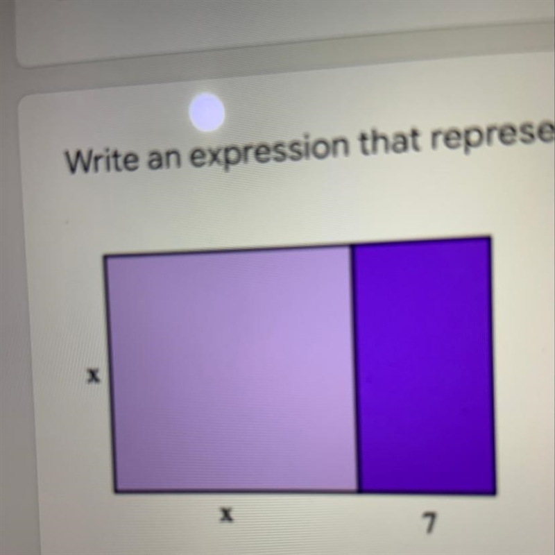 What is the expression that represents the area or the entire rectangle-example-1