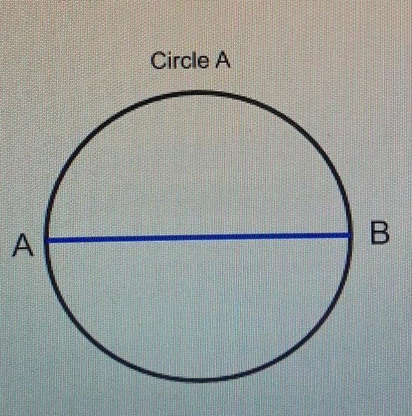 Line AB on Circle A measures 7 cm. What is Circle A's circumference?​-example-1