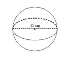 Find the surface area of the sphere in terms of π. a. 900 π cm2 b. 225 π cm2 c. 314 π cm-example-1