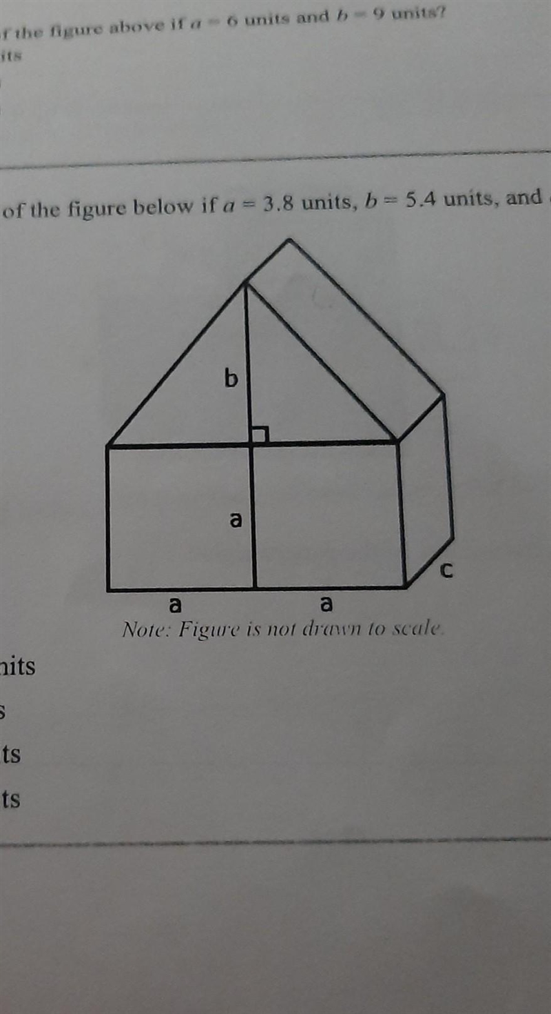 8. What is the volume of the figure below ifa=3.5 units b = 5.4 units, and c=3​-example-1