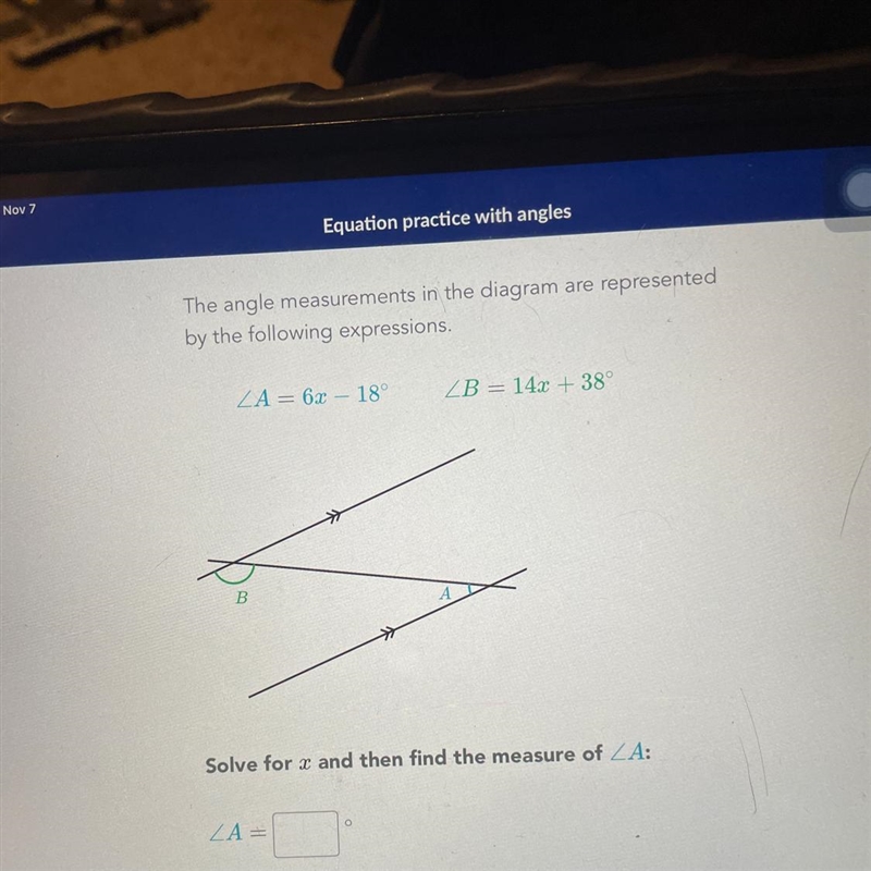 The angle measurements in the diagram are represented by the following expressions-example-1