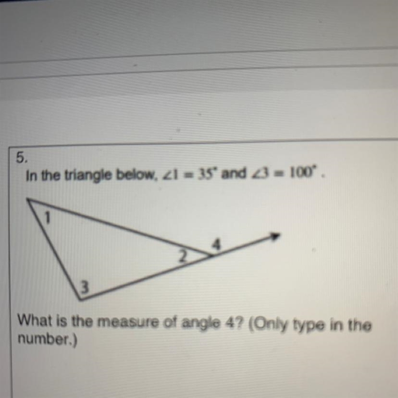 In the triangle below, 21 = 35 and 3 = 100-example-1