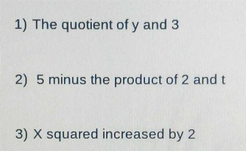 Write an algebraic expression for each verbal expression ​-example-1