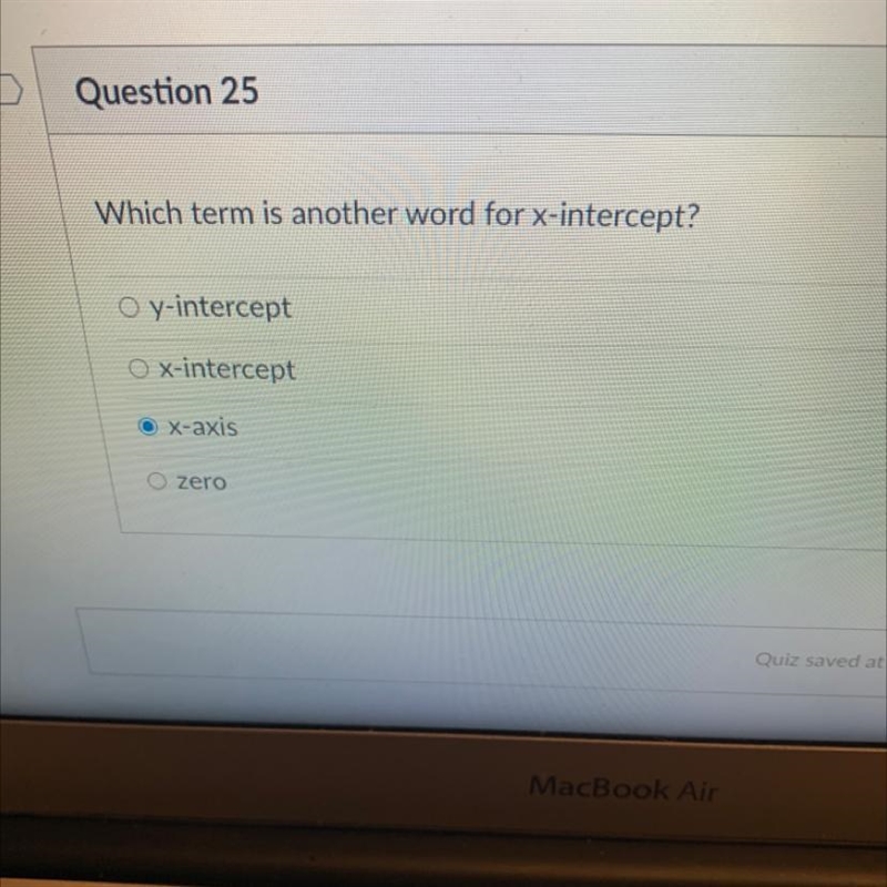 What term is another word for x intercept-example-1