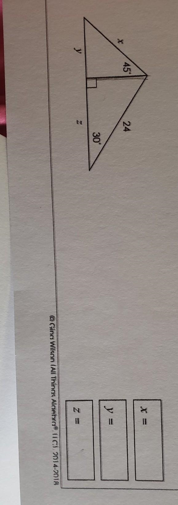 Find the value of each variable ​-example-1