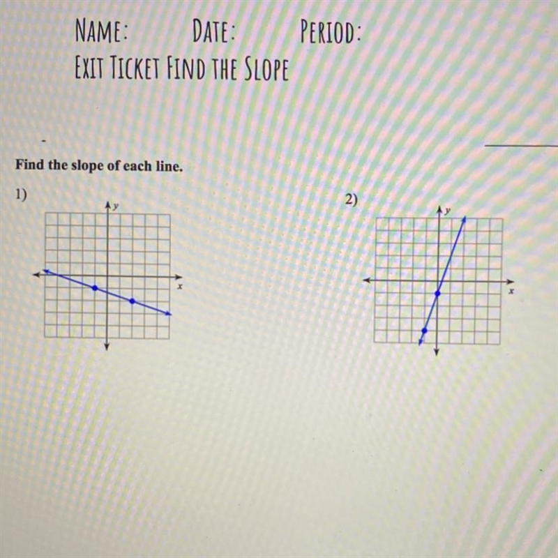 Find the slope of each line. 1) 2) у-example-1