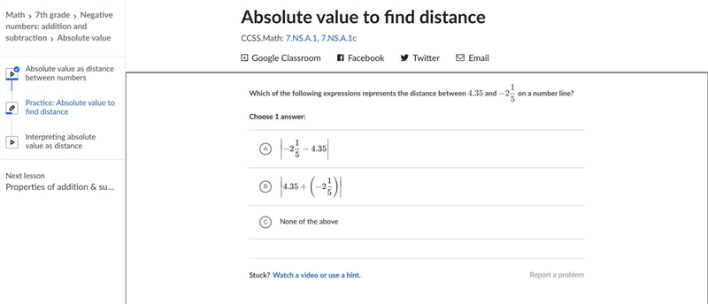 HELP!! Which of the following expressions represents the distance between -3.9−3.9minus-example-1