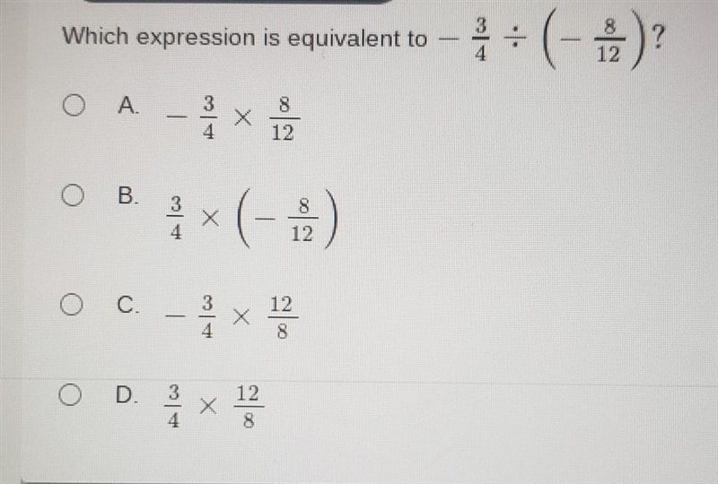 Which expression is equivalent to the problem above?​-example-1