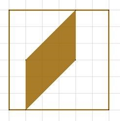 If the area of the square is 36 square units, what is the area of the shaded part-example-1