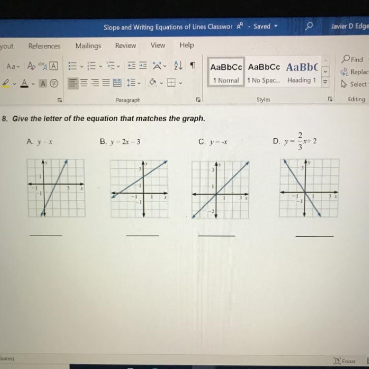 Give the letter of the equation that matches the graph.-example-1