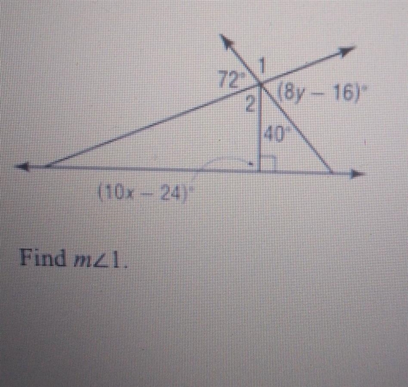 Find the measure of angle 1.​-example-1