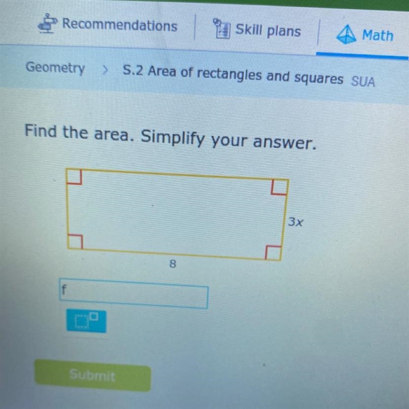 Find the area. Simplify your answer.-example-1