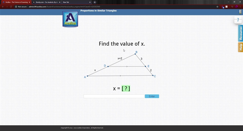 Find the value of x.-example-1