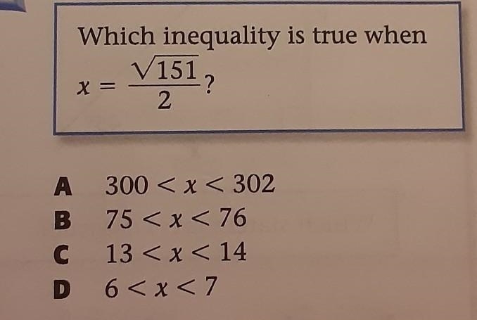 Which inequality is true when...​-example-1