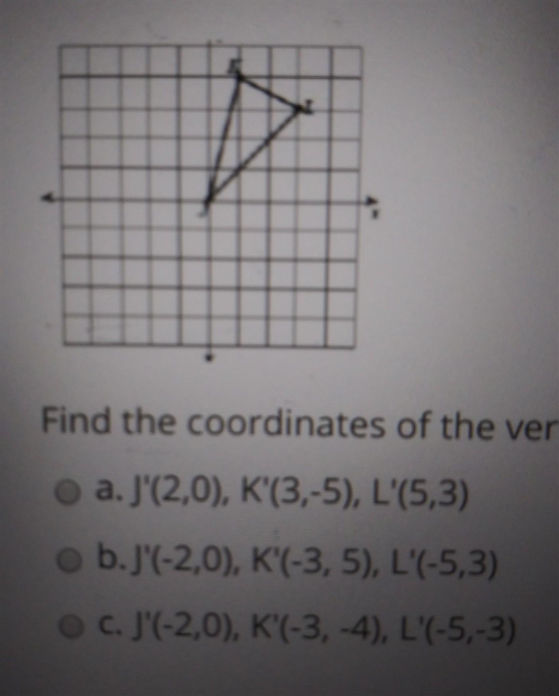 find the coordinates of the vertices of the triangle after a reflection across the-example-1