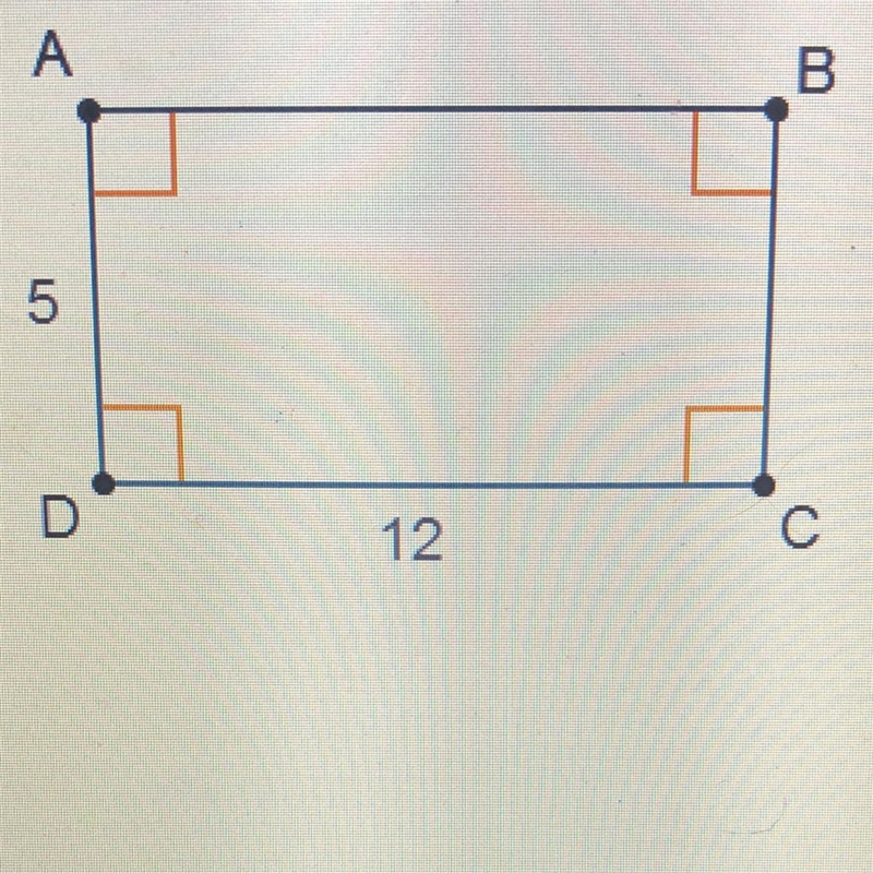 ABCD is a rectangle. Use the diagram to answer the questions. The length of AB is-example-1