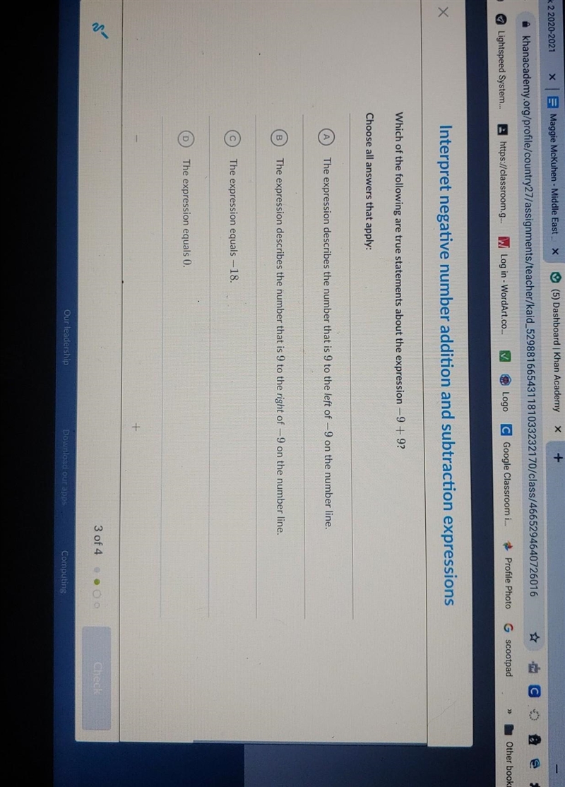 it's from Khan Academy and there are answer choices it's called interpet negative-example-1