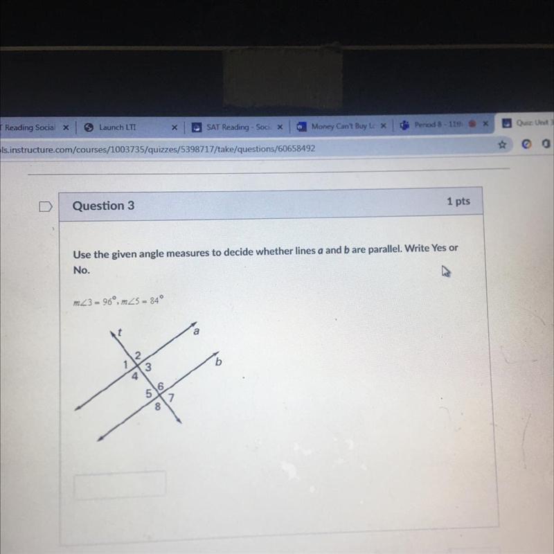 M<3=96degrees,m<5=84degrees need help with this one-example-1