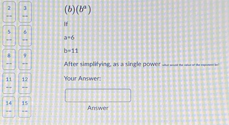 What would the value of the exponent be? Can someone tell me the answer? Thank you-example-1