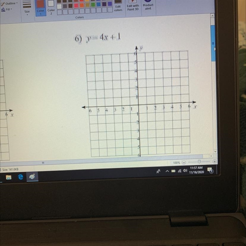 Help me graph y = 4x + 1-example-1