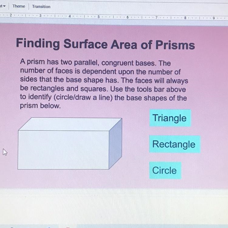 A prism has two parallel, congruent bases. The number of faces is dependent upon the-example-1