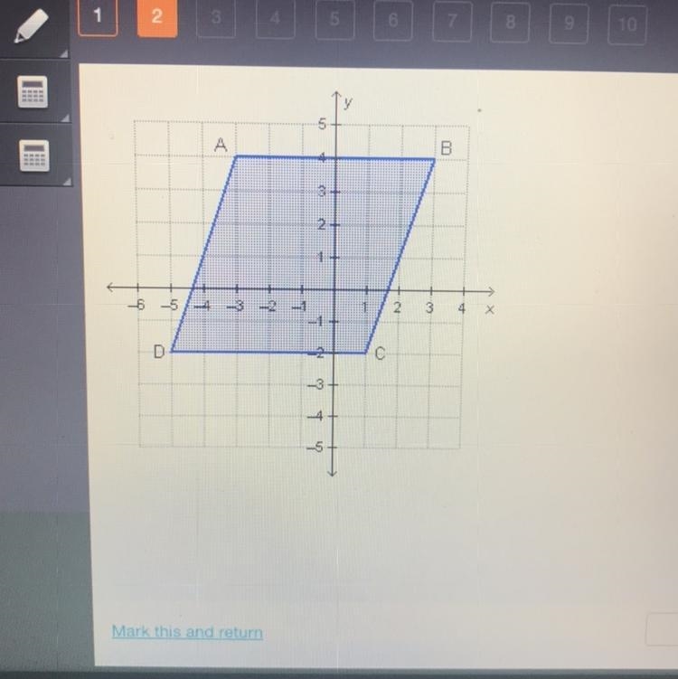 If a translation of (x,y) → (X + 6, 7-10) is applied to figure ABCD, what are the-example-1