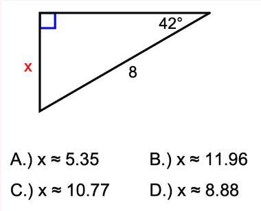 Solve for x. Round to the nearest hundredth.-example-1