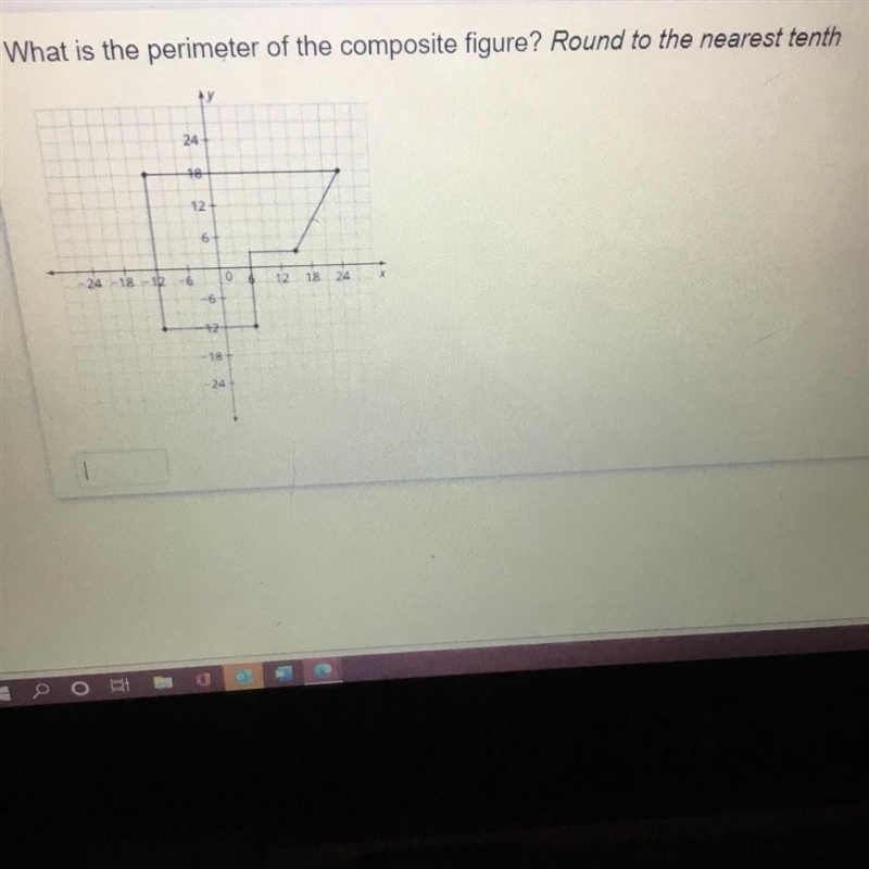 What is the perimeter of the composite figure? Round to the nearest tenth-example-1