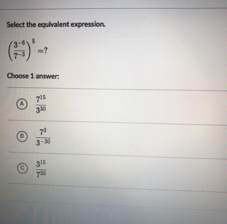 Select the equivalent expression.-example-1