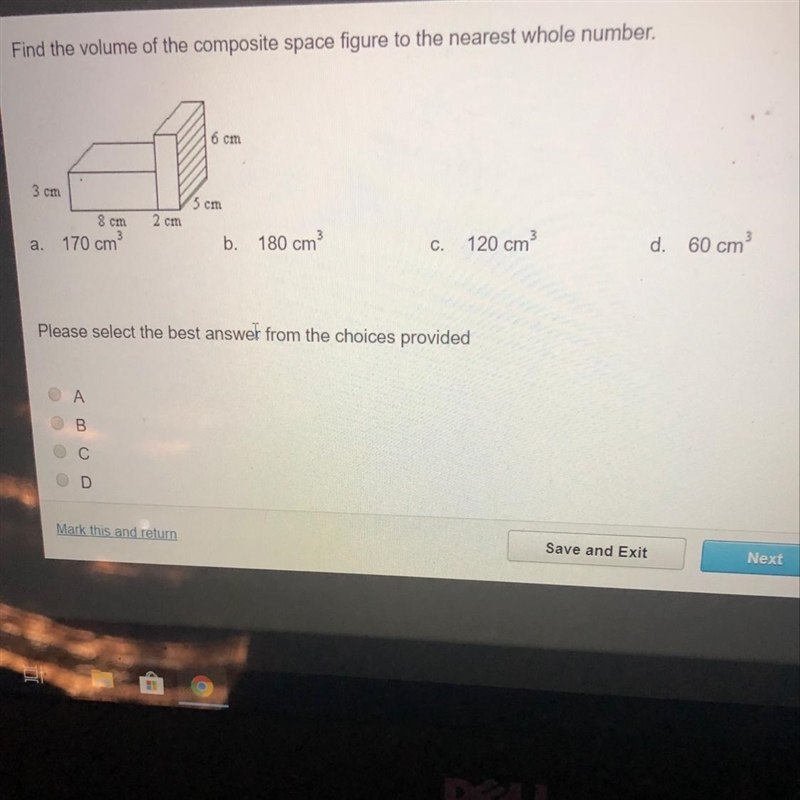 Find the volume of the composite space figure to the nearest whole number-example-1