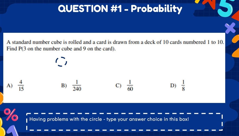 QUESTION #1 - Probability-example-1