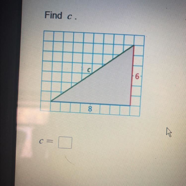 Find c. C 6. 8 C = Please help-example-1