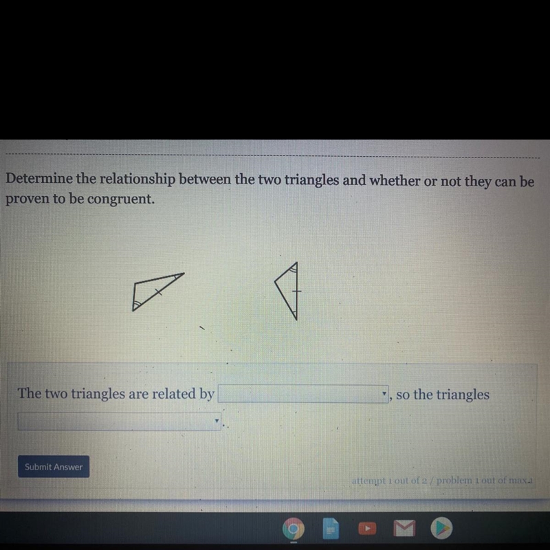 Part 1 : angle-angle-side , angle-side-angle, hypotenuse-leg, side-side-angle, side-example-1