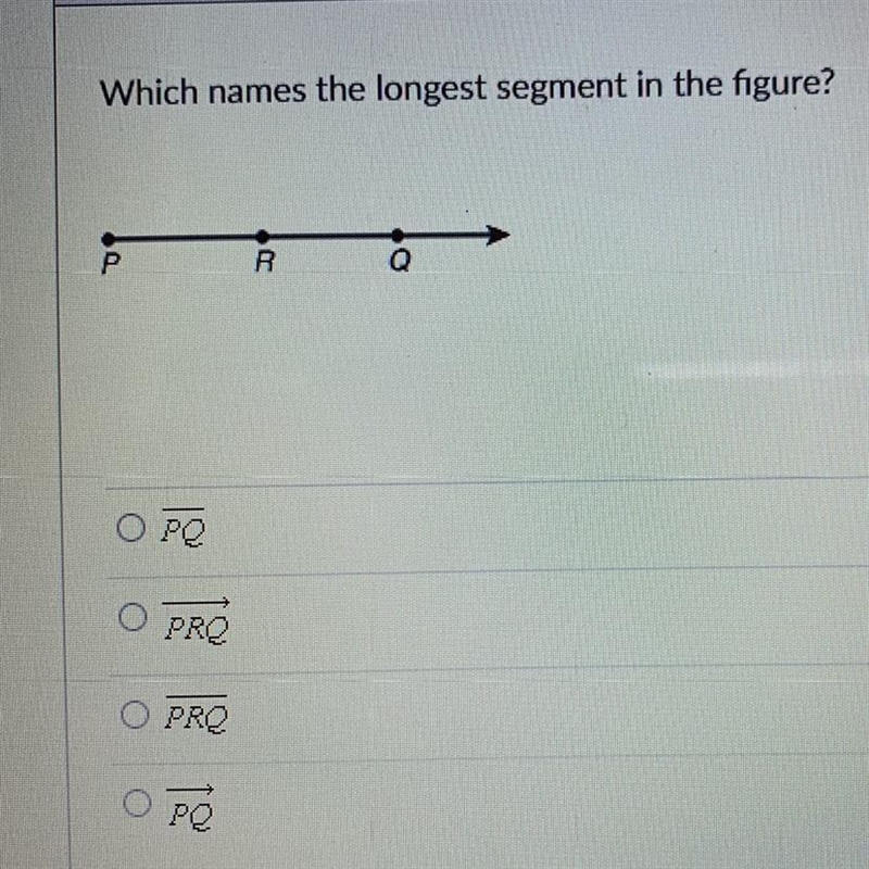 Which names the longest segment in the figure? В-example-1