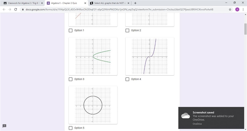 Select ALL graphs that do NOT represent a function.-example-1