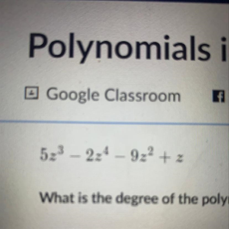 What is the degree of the polynomial?-example-1