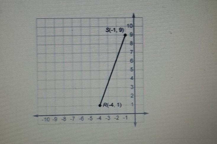 Find the length of RS 40 10 9 8 A. 73 units B. About 8.5 units C. About 3.3 units-example-1