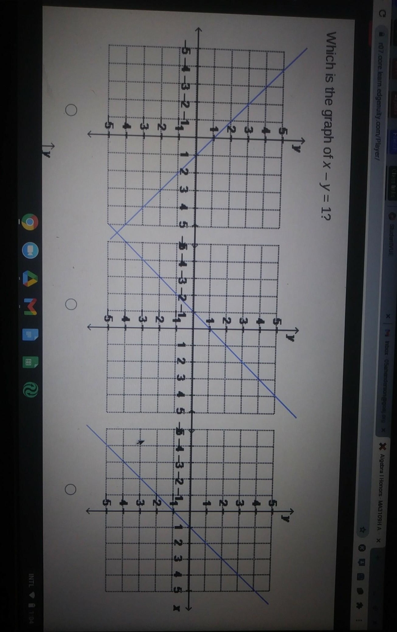 Which is the graph of x-y=1 ​-example-1