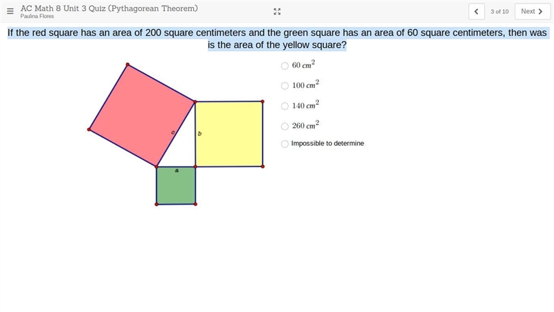 If the red square has an area of 200 square centimeters and the green square has an-example-1