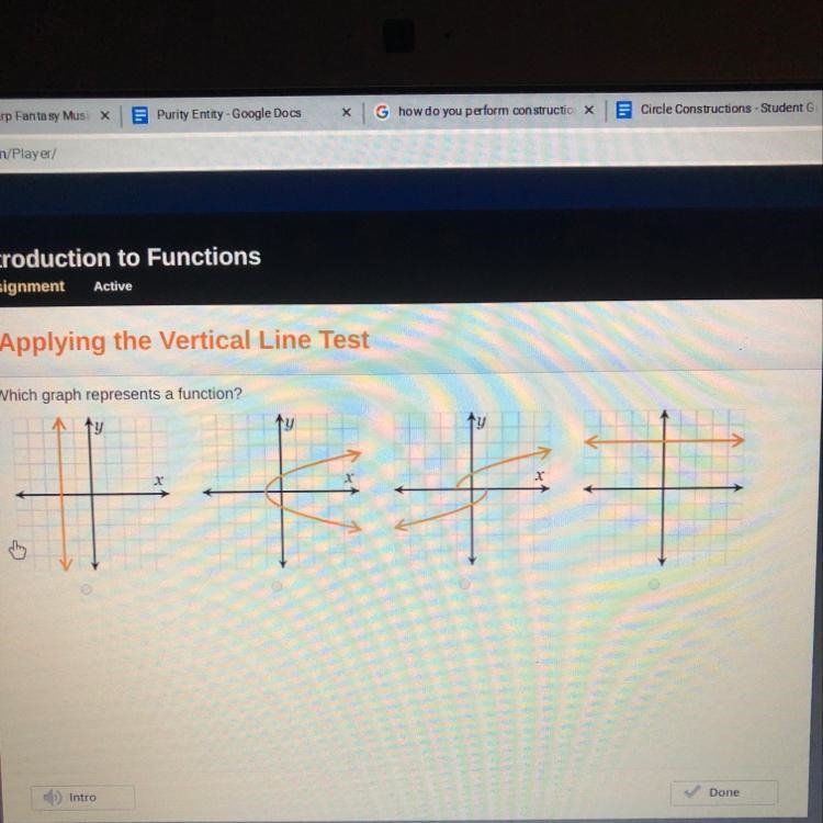 Which graph represents a function?-example-1