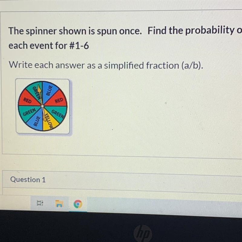 What is the probability of Red and yellow? What is the probability of NOT BROWN? What-example-1