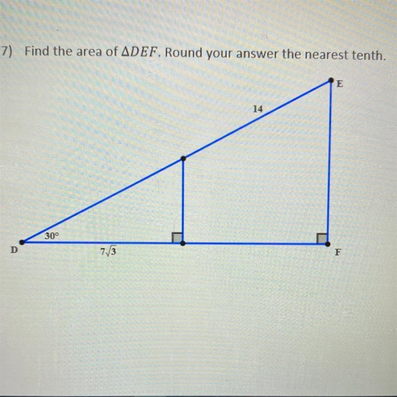 HOW DO I FIND THE AREA OF DEF?-example-1