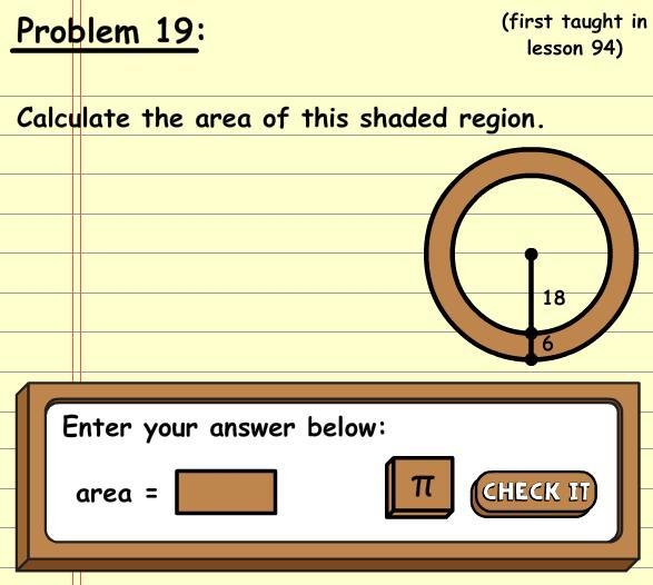 Calculate the area of the shaded region-example-1