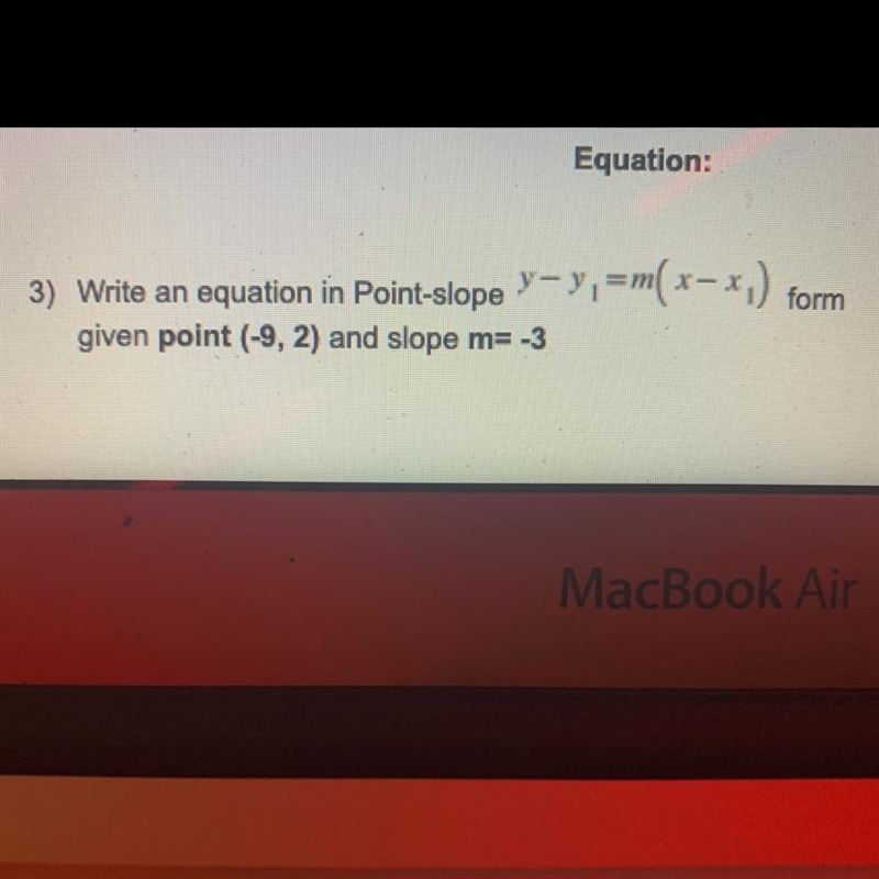 Can someone help me on this point slope thing i don’t know what i’m doing-example-1