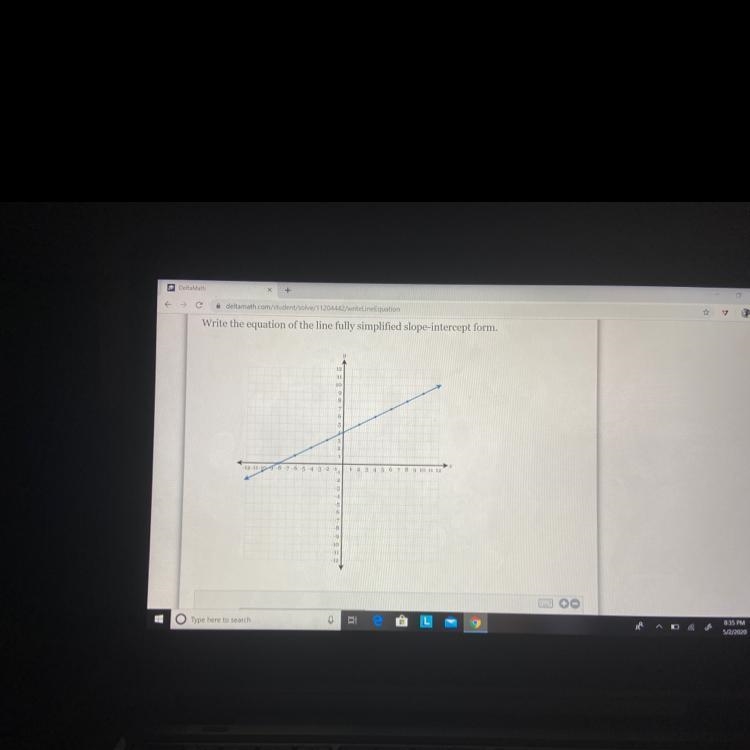 Does anyone know what the equation for this graph would be-example-1