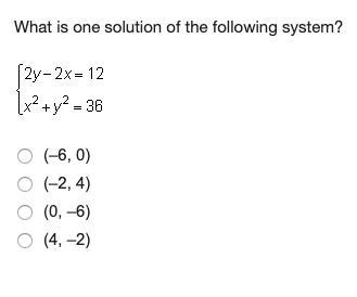 What is one solution of the following system?-example-1