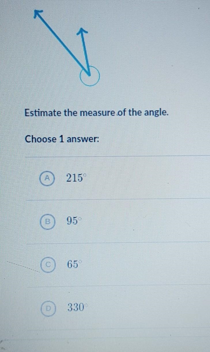 Estimate the measure of the angle ​-example-1